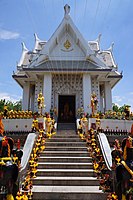 The main shrine of Phan Thai Norasing historical park containing the real-size statue of him