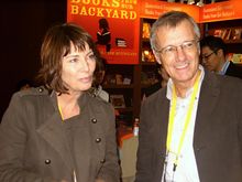 Maureen Wheeler and Tony Wheeler, the two co-founders of Lonely Planet, in 2008 2008TIBE Day4 Hall1 AustraliaPavilion TheWheelers.jpg