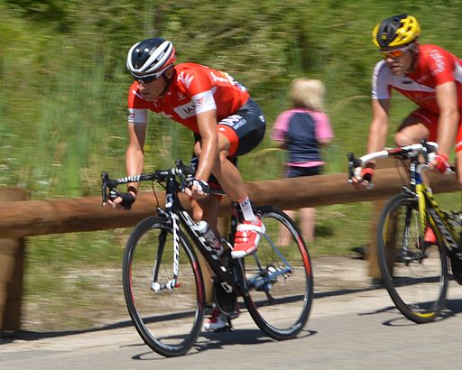 Martin Elmiger bei der Tour de France 2014. Free Image Spielvogel. No copyright.