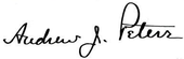 signature d'Andrew J. Peters