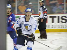 Antti Pihlström i det finländska landslaget.