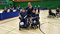 BC4 Pairs Champions, Peter McGuire and Ross Munro with their coach Jennifer Livingstone of Scottish Disability Sport.