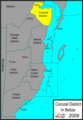Karte von Belize mit Corozal District
