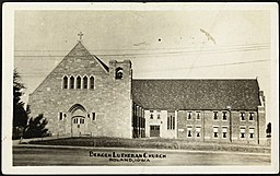 Bergen Lutheran Church (vykort från 1930-talet)