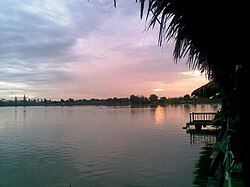 Lakeside at sunset. Bueng, Nong Kop.