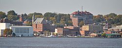 Downtown Burlington from Mississippi River