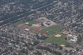 Aerial view of Carle Place High School