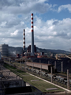 Thermal power station in the village of Aboño