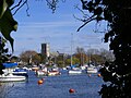 Christchurch Priory from Wick, across the River Stour