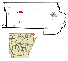 Corning, Arkansas的位置