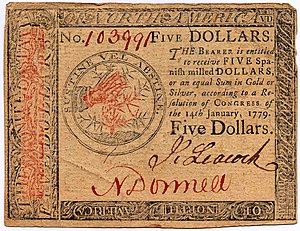 Continental Currency $5 banknote obverse (January 14, 1779).jpg