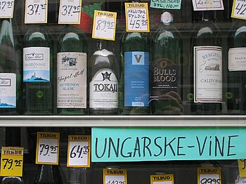 Several bottles of Hungarian wine including To...