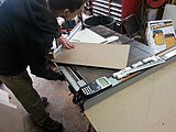 Cutting the legs using a table saw