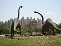 Statues of Dinosaurs near Tianjin Zoo, 2009