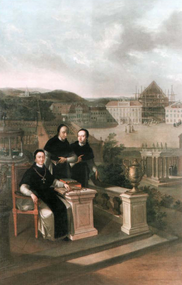 1794–95: Abbott Marian Reutter [de] with the Lyceum teachers of Steinamanger