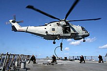 A Merlin HM1 from HMS Monmouth flight, 829 NAS, 2007. EH101 Merlin HMS Monmouth 2007.jpg