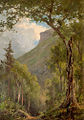 Edward Hill (1843–1923) Old Man of the Mountain[43] Canopy of trees frame the scene.