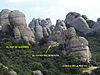 El Totxo dels Montoya, petita roca entre el Cap de Guerrer i la Roca de la Partió