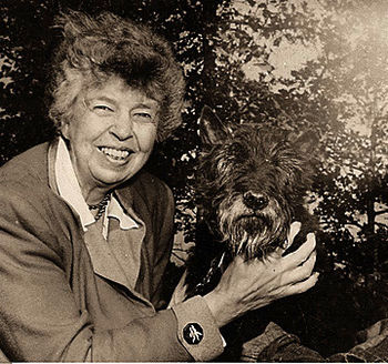 Eleanor Roosevelt with Fala