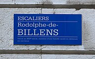 Plaque de rue à Lausanne.