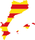 Flag map of Greater Catalonia (Països Catalans).svg