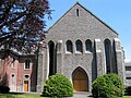 2005 : la façade de l'église de l'abbaye Notre-Dame de Scourmont.