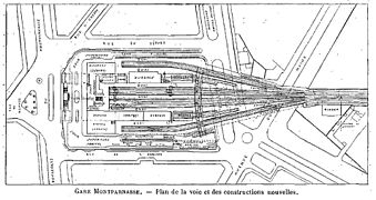Plan de la gare après les modifications de 1898.