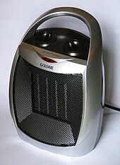 Silver-colored space heater