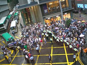 HK Central Ice House Street Site Workers Parade Action 2.JPG