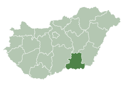 Contea de Csongrád-Csanád - Localizazion