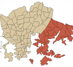 Periferia orientale di Helsinki - Localizzazione