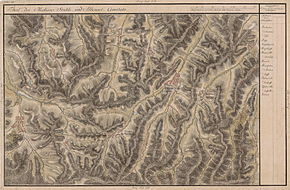Moșna în Harta Iosefină a Transilvaniei, 1769-1773. (Click pentru imagine interactivă)