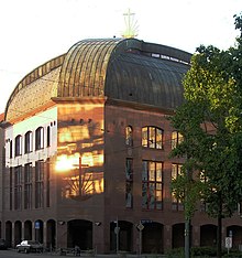 Churches with emblem (Karlsruhe, Karlstrasse) Karlsruhe Kirche Neuapostolisch Karlstrasze.jpg