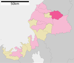 Lokasi Katsuyama di Prefektur Fukui