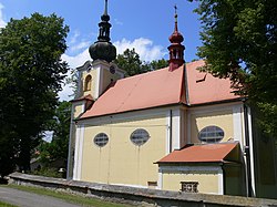 Pivínský kostel sv. Jiří je dílem Jana Blažeje Santiniho