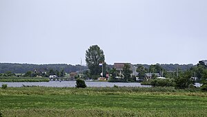 Jachthaven Cnossen aan zuidzijde van het meer, gezien vanaf de Lettelberter Petten