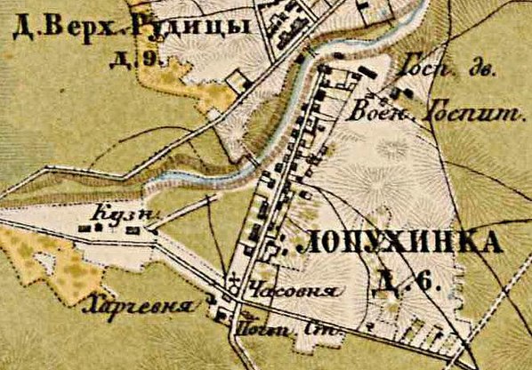 План деревни Лопухинка. 1885 год