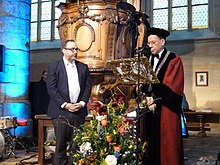 Wales receives an honorary doctorate from Maastricht University, 2015 Maastricht-39e Diesviering in de St. Janskerk (Universiteit Maastricht) (37).JPG