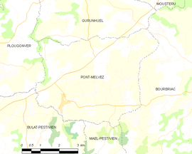 Mapa obce Pont-Melvez