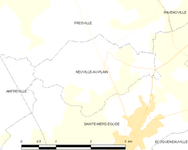 Mapa obce Neuville-au-Plain