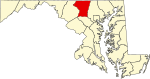 Map of Maryland highlighting Carroll County.svg