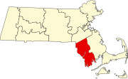 布里斯托县在马萨诸塞州的位置