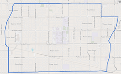 Northridge neighborhood as delineated by the Los Angeles Times