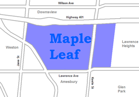 Position of Maple Leaf