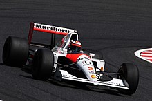 McLaren won the Constructors' Championship with the Honda-powered MP4/6. McLaren Honda MP4-6 (1991) (22277600986).jpg