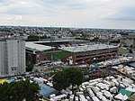 Millerntor-Stadion och dess omgivning år 2013.