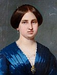 Doña Clorinda Rosales Bascuñán med modesti, omkring 1850.