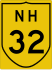 National Highway 32 marker