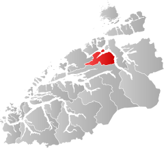 Lage der Kommune in der Provinz Møre og Romsdal