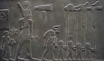 Narmer wearing the white crown